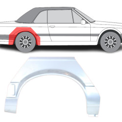 BMW 3 (87-) Zadnji lok (2D, desno), BMW 3 E30 1987- 1993 galinė arka, BMW 3 E30 1987- 1993 galinės arkos, 0054594, 200584-3, 0623146, 5901532022841