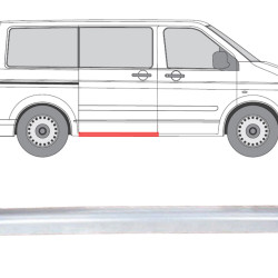 T5/Multivan (03-) Deslizante. soleira da porta (direita), multivan, slankiojančių durų slenkstis, VW Transporter T5