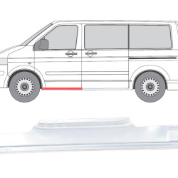 VW T5/Multivan (03-) avant. seuil de porte (gauche), 956841, T5, VW Multivan slenkstis po priekinėmis durimis, VW Transporter priekinių durų slenkstis