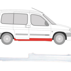 Berlingo/Partner (96-) Seuil (Porte coulissante, droite), Citroen Berlingo 1996 slenkstis, 235042-1, 5901532582390, Citroen Berlingo 1996 slenkstis, 235042-1, 5901532582390