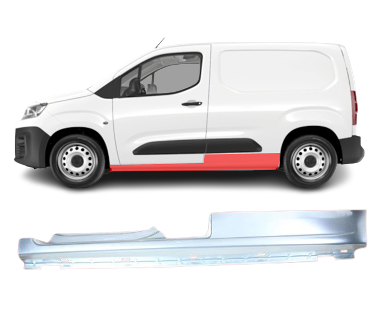 Berlingo/ Partner (08-/12-) Slenkstis (2D, kairė), 7009 P3, 235241, 5903107061910, Citroen Berlingo slenksčiai, Peugeot Partner slenkstis, Citroen Berlingo slenksčiai, Peugeot Partner slenkstis, 7009 P3, 235241, 5903107061910