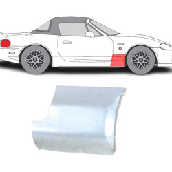 Mazda MX-5 (98-) Frente. asa inferior (direita), Mazda MX-5 (1998- 2005) Priekinio sparno apačia, Mazda MX-5 (1998- 2005) front wing bottom, 45250271