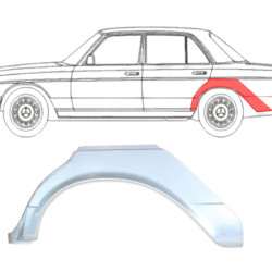 MB W123 (75-) Arc (4D, stânga), Galinės arkos, 30 10 147, 137031, 501383-6, 5901532119831, MB W123 Galinė arka, Galinės arkos, MB W123 Galinė arka, 30 10 147, 137031, 501383-6, 5901532119831