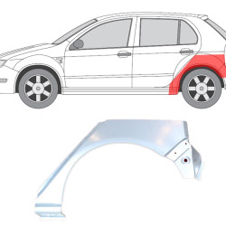 Skoda Fabia (00-) Arch (5D, venstre), Galinės arkos, 691383-5, 694031, 7625147, 5901532188851, Skoda Fabia galinė arka, Galinės arkos