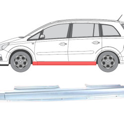 Opel Zafira (05-) Próg (lewy), 556141, Opel Zafira 2005- 2012 Slenkstis, Opel Zafira 2005- 2012 Slenkstis, 556141