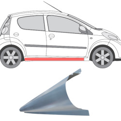 Citroën C1/PG 107 (05-) Limiar (direita), Citroen C1/Peugeot 107 (2005- 2014) Slenkstis, Citroen C1/Peugeot 107 (2005- 2014) Slenkstis