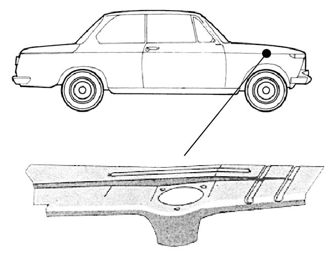 BMW 2 (66-) 1502/2002 Priekinė remontinė dalis (dešinė), 