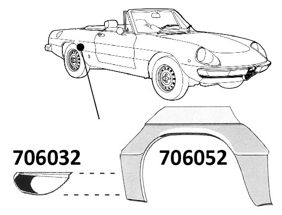 Alfa Romeo Spider Galinė arka (dešinė), 