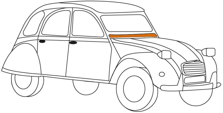 Citroën 2CV/Fourgonette, Ventiliacijos dangtelis, seno modelio, 