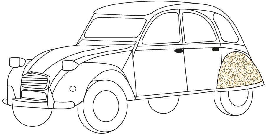 Citroën 2CV Galinis vidinis sparnas (kairė), 