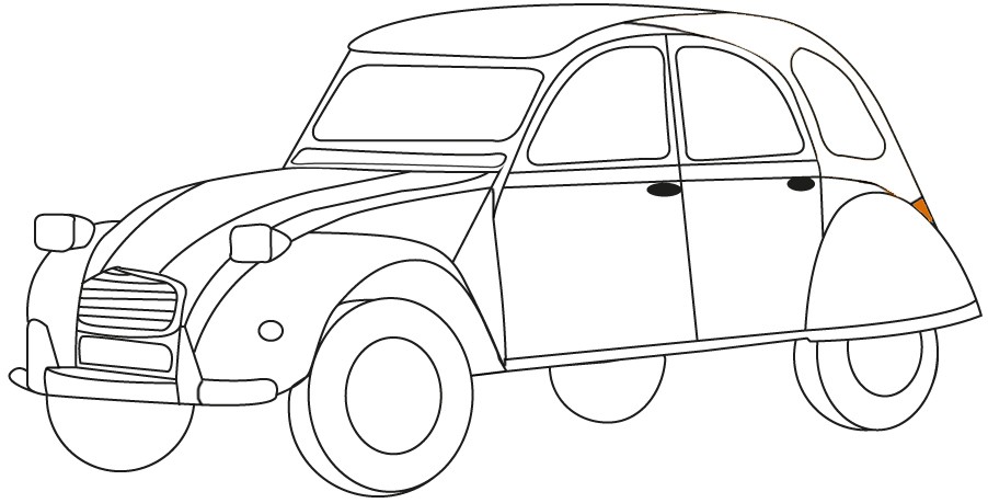 Citroën 2CV Galinė šono dalis (kairė), 