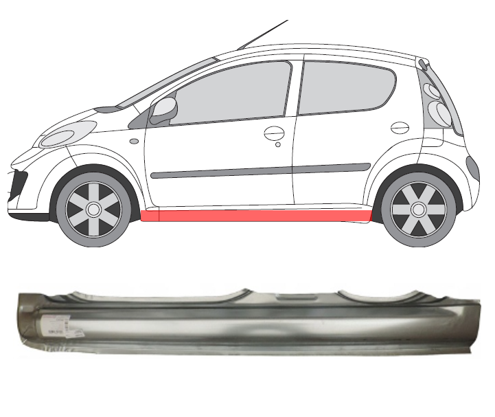 Citroen C1/Peugeot 107 (2005- 2014) Slenkstis