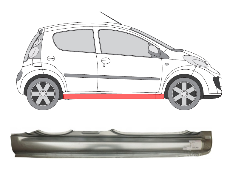 Citroen C1/Peugeot 107 (2005- 2014) Slenkstis