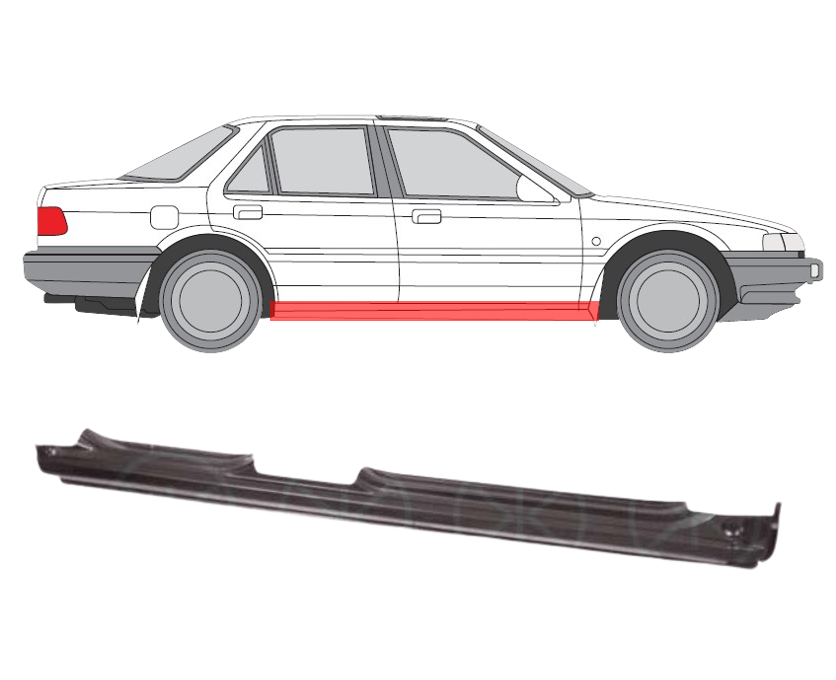 Honda Accord (85-) Slenkstis (4D, dešinė), slenkstis, Honda Accord slenksčiai, 04641SE3G00, 381442-1, 5901532095128, slenkstis, Honda Accord slenksčiai, 04641SE3G00, 381442-1, 5901532095128