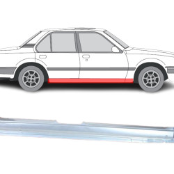 Opel Ascona (81-) Prag (4D, dreapta), slenksčiai, Opel Ascona slenkstis, 37 60 104, 164591, 315042, 551342-1, 90124696, 5901532140170, slenksčiai