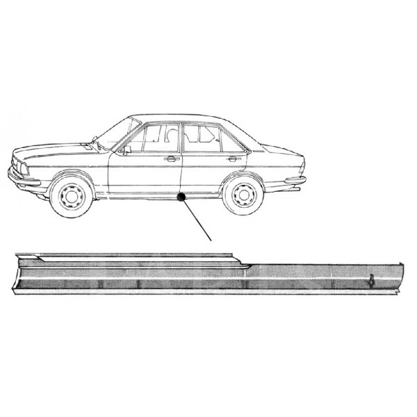 Audi 80/Passat (72-) Slenkstis (2 durų, kairė), 