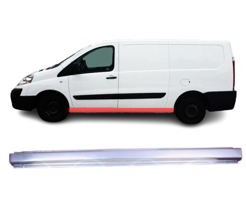 Scudo/Jumpy/Expert (07-) Slenkstis (ratų bazė [cm] 233, kairė), Fiat Scudo/Citroen Jumpy/Peugeot Expert 2007- 2016 Slenkstis, 2397411K, Fiat Scudo/Citroen Jumpy/Peugeot Expert 2007- 2016 Slenkstis, 2397411K