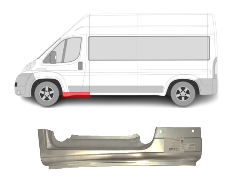 Ducato/Jumper/Boxer (06-) Slenkst. po priekinėmis durimis (kairė), 57704113, Fiat Ducato 2006 slenkstis priekinių durų, 57704113, Fiat Ducato 2006 slenkstis priekinių durų