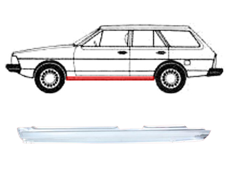 VW Passat (80-) Slenkstis (4D, kairė), VW Passat dalys, 58 30 103, 323 809 675, 425041, 954341-1, 323809675, 5901532224665, VW Paasat B2, slenkstis, slenkstis, VW Passat dalys, 58 30 103, 323 809 675, 425041, 954341-1, 323809675, 5901532224665, VW Paasat B2