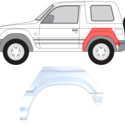 Pajero/Montero (91-) Wheelarch (3-dr, L), Galinės arkos, Mitsubishi Montero galinė arka, Mitsubishi Pajero galinė arka, 527283-5, 5903107110731, Galinės arkos, Mitsubishi Pajero galinė arka